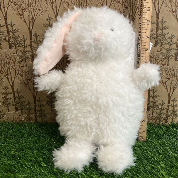 Pottery Barn Easter Egg Plush Kids Flip Bunny Plush Blue White Polka Dots NWT - Picture 2 of 11